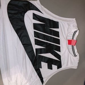 White Nike Crop Top